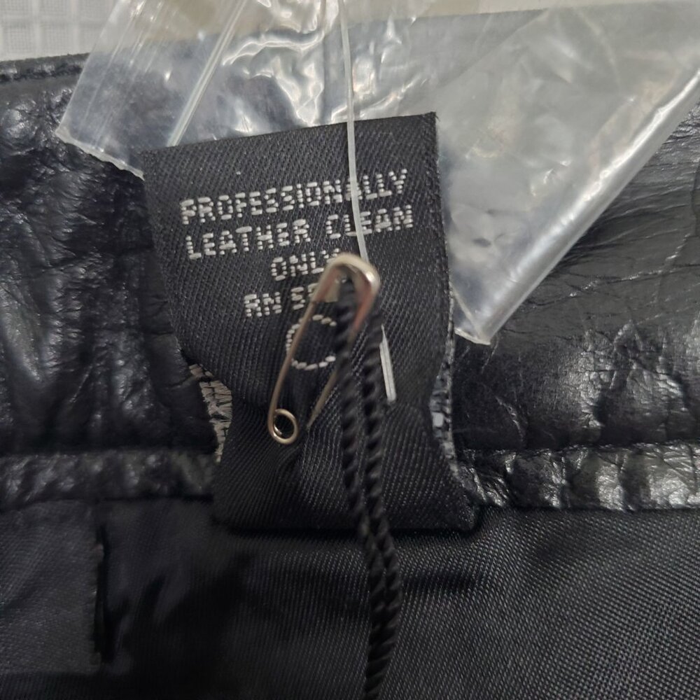 Express Juniors Size 7 8 Pants Leather Flared Vintage Retro Pockets Lined NWT - Picture 6 of 11